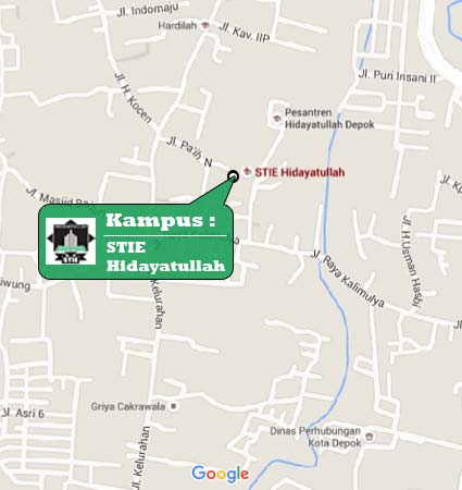 Lokasi Kampus STIE Hidayatullah Depok Nomor